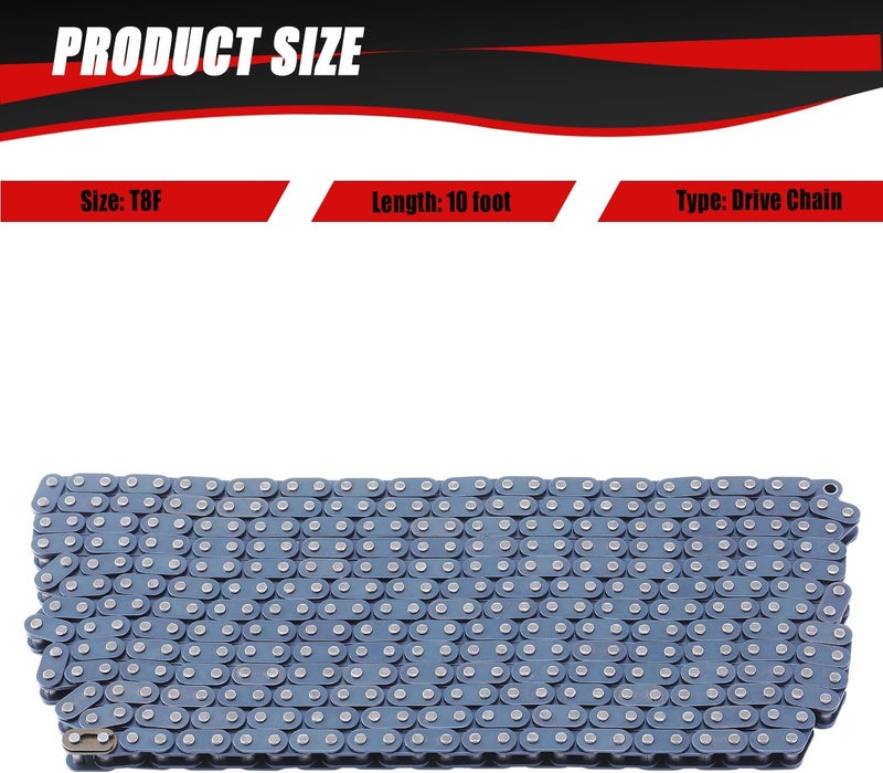 KAMIER T8F Drive Chain 10 Feet with Chain Breaker Tool Hevay Duty for Syx Moto SSR X-pro 50cc Pit Dirt Bike 43cc 47cc 49cc 2 Stroke Kids Mini Pocket Bike Chopper Razor Dirt Quad 4 Wheeler ATV Parts - Image 5